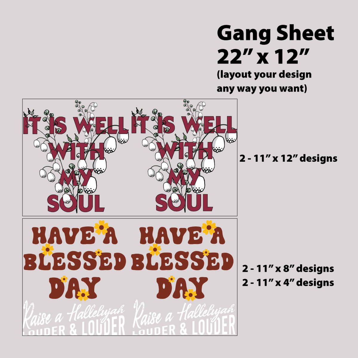 Premium Hot Peel DTF Gang Sheets