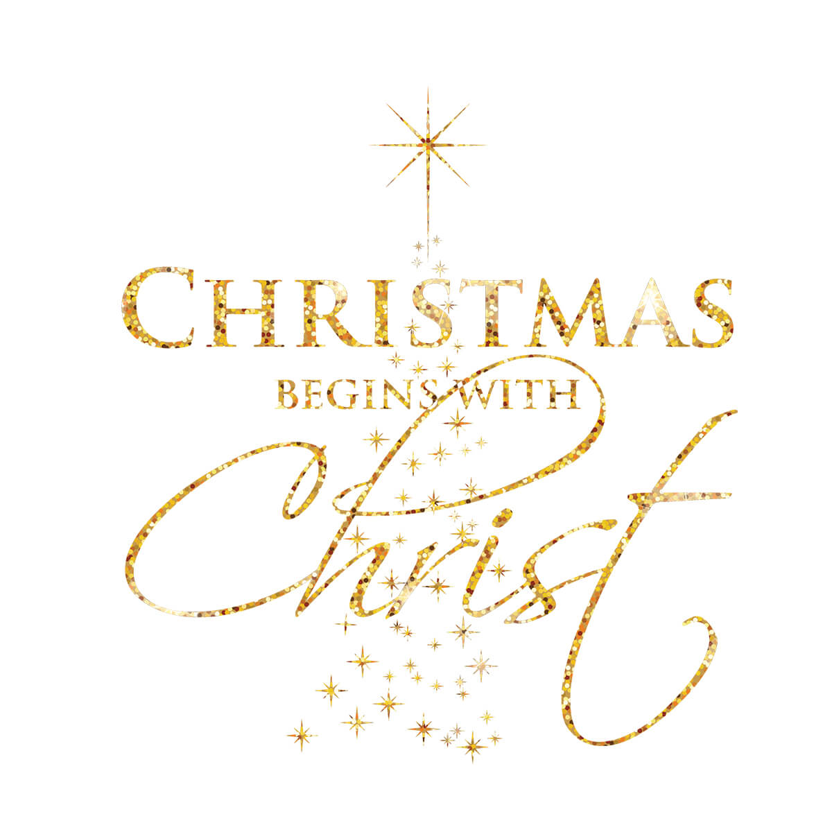 Christmas Begins With Christ - DTF Transfer Ready To Press