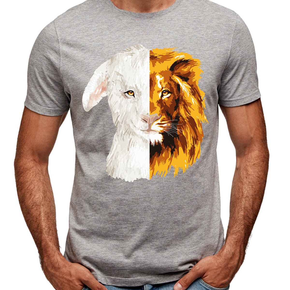 Lion And The Lamb-DTF Transfer Ready To Press