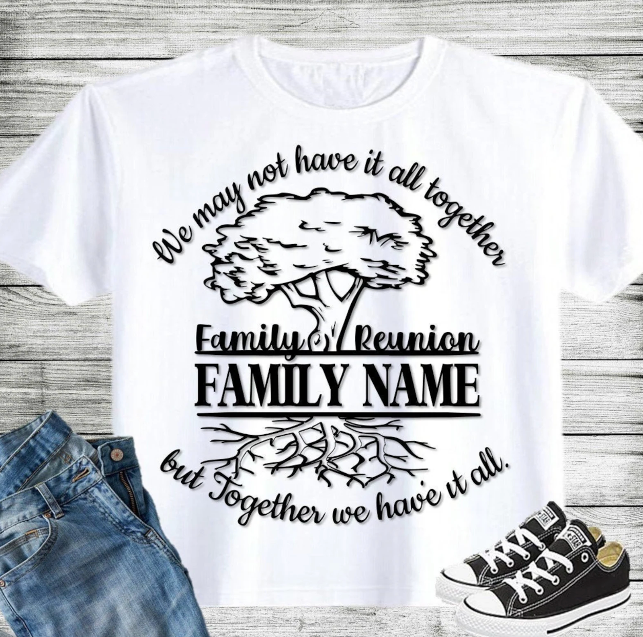 Family Reunion Custom Printed Unisex T Shirt