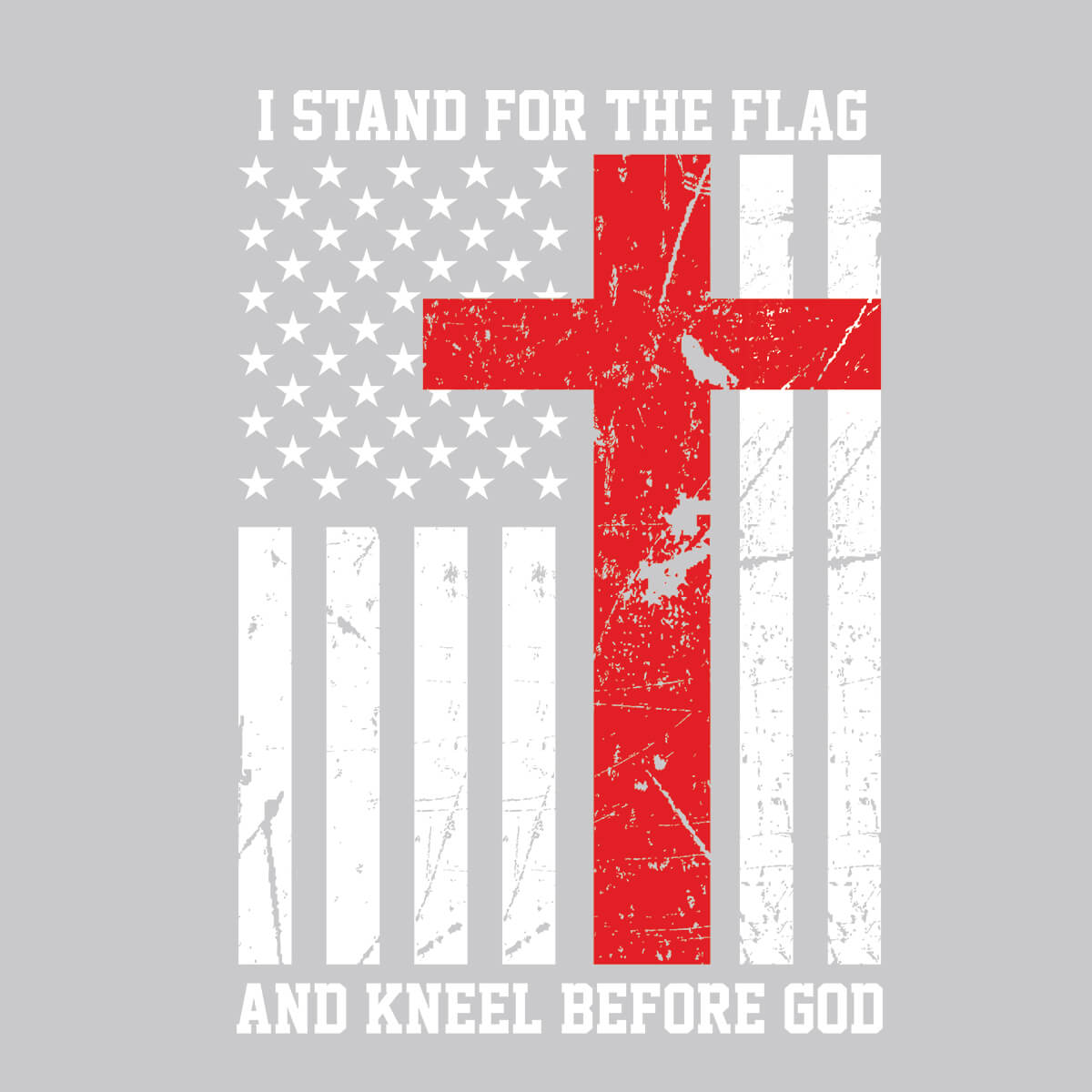 I Stand For The Flag And Kneel Before God Flag - DTF Transfer Ready To Press