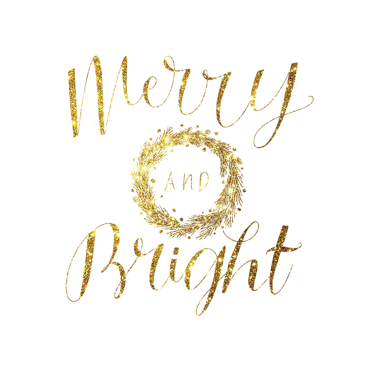 Merry And Bright - DTF Transfer Ready To Press
