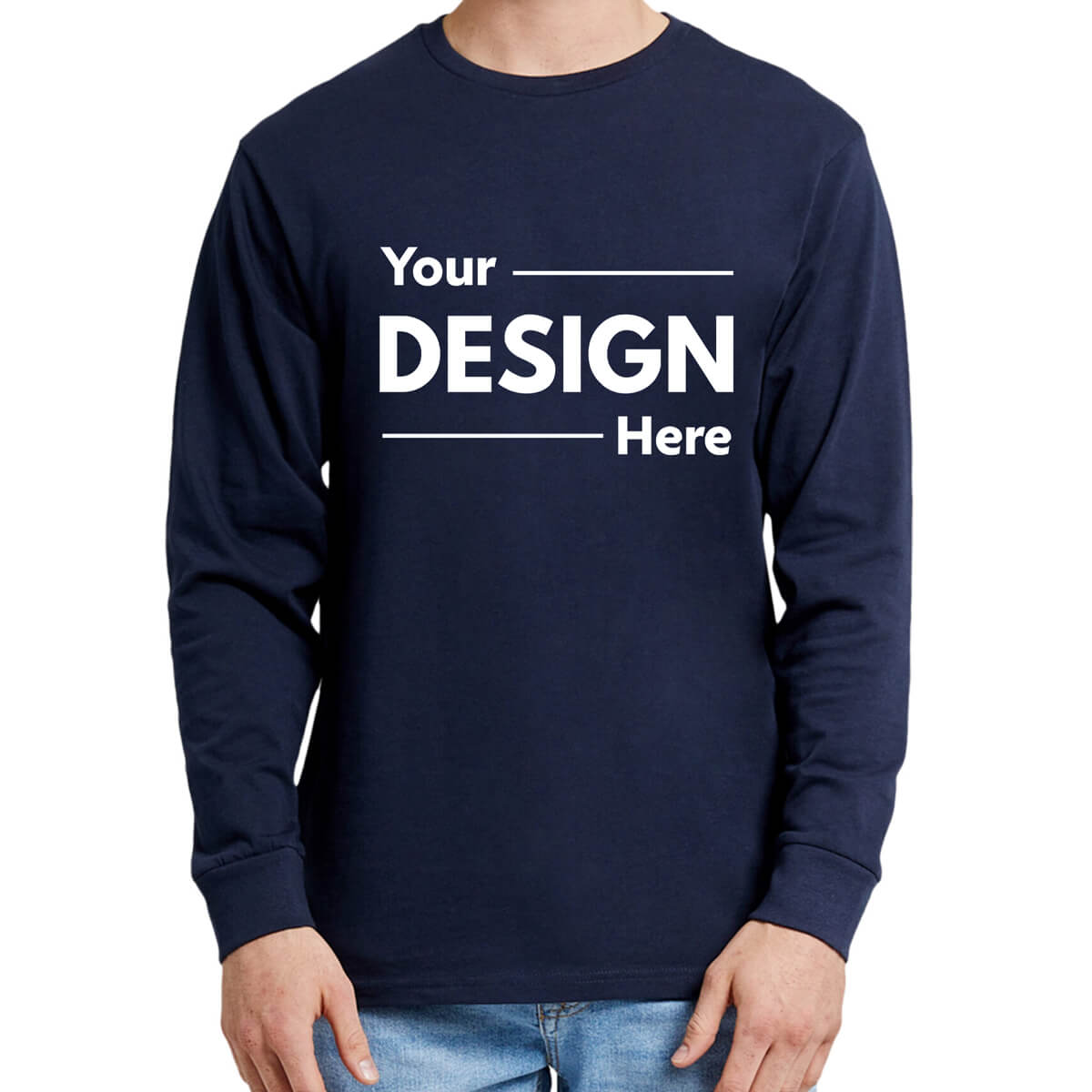 Custom Printed Unisex Long Sleeve T Shirt (Full Service - Print, Press, & Shipped)