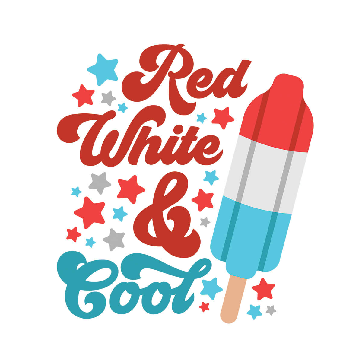 Red White And Cool - DTF Transfer Ready To Press