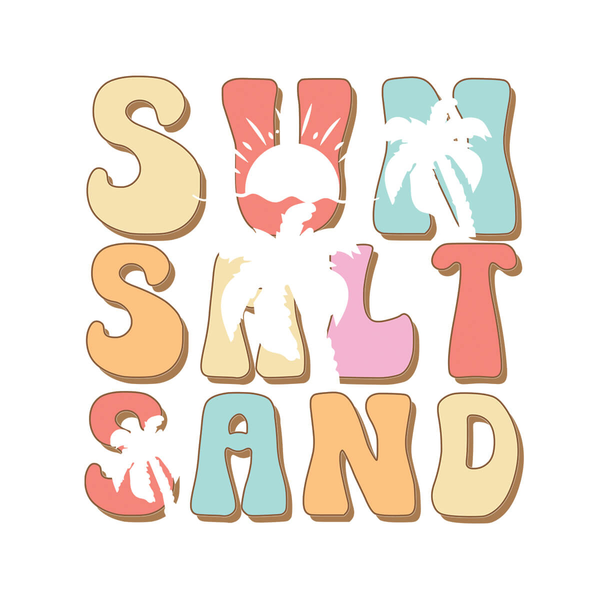 Sun Salt Sand - DTF Transfer Ready To Press