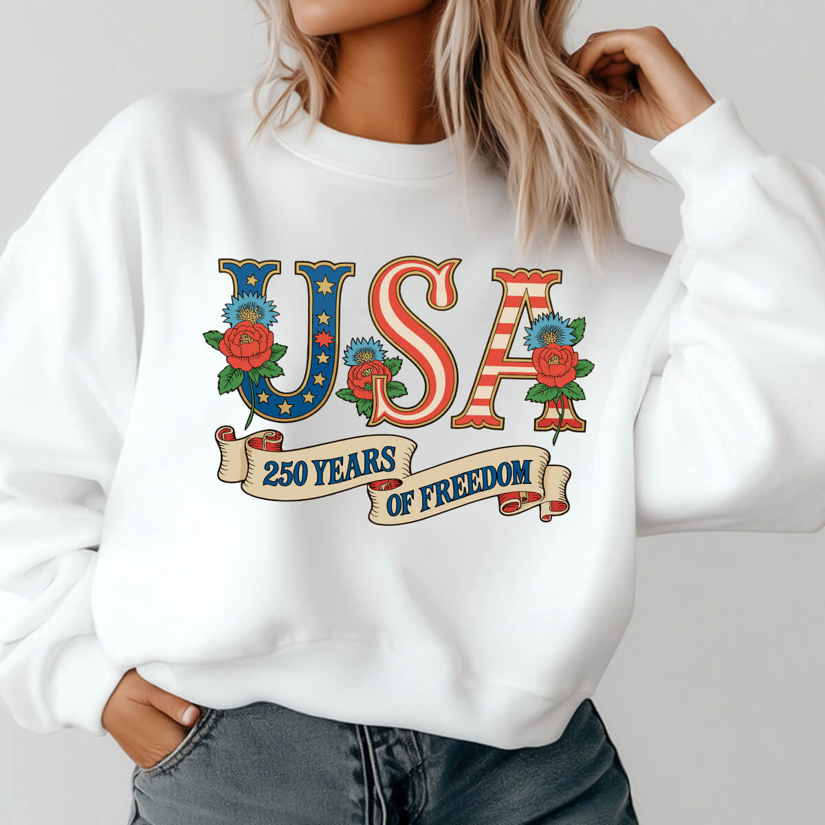 USA 250 Years Of Freedom - Retro- DTF Transfer Ready To Press