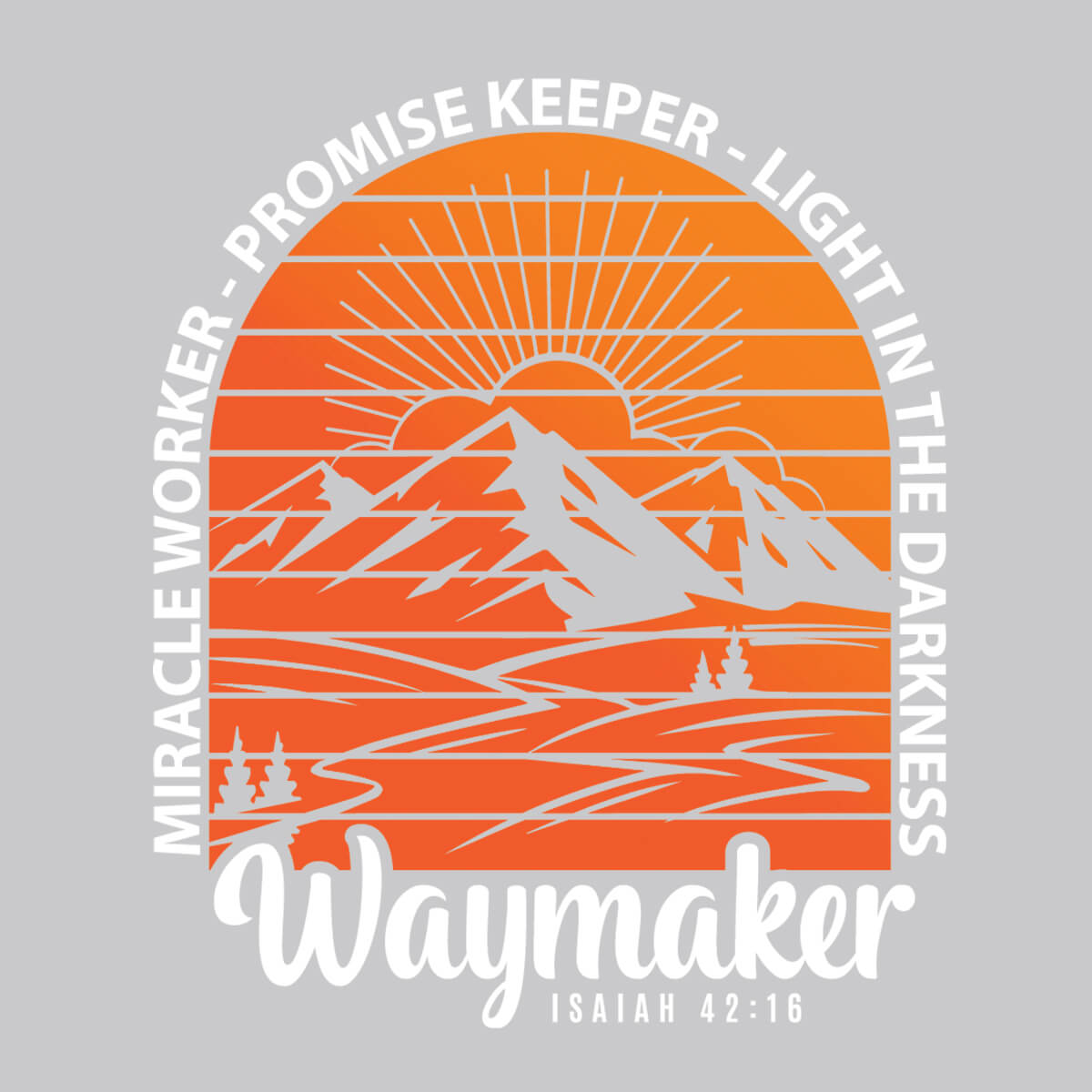 Waymaker Sunset - DTF Transfer Ready To Press