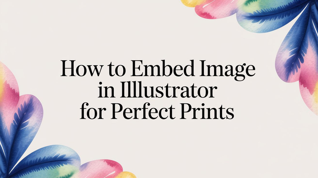 How to embed image in illustrator for perfect prints