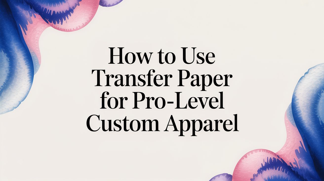 How to Use Transfer Paper for Pro-Level Custom Apparel