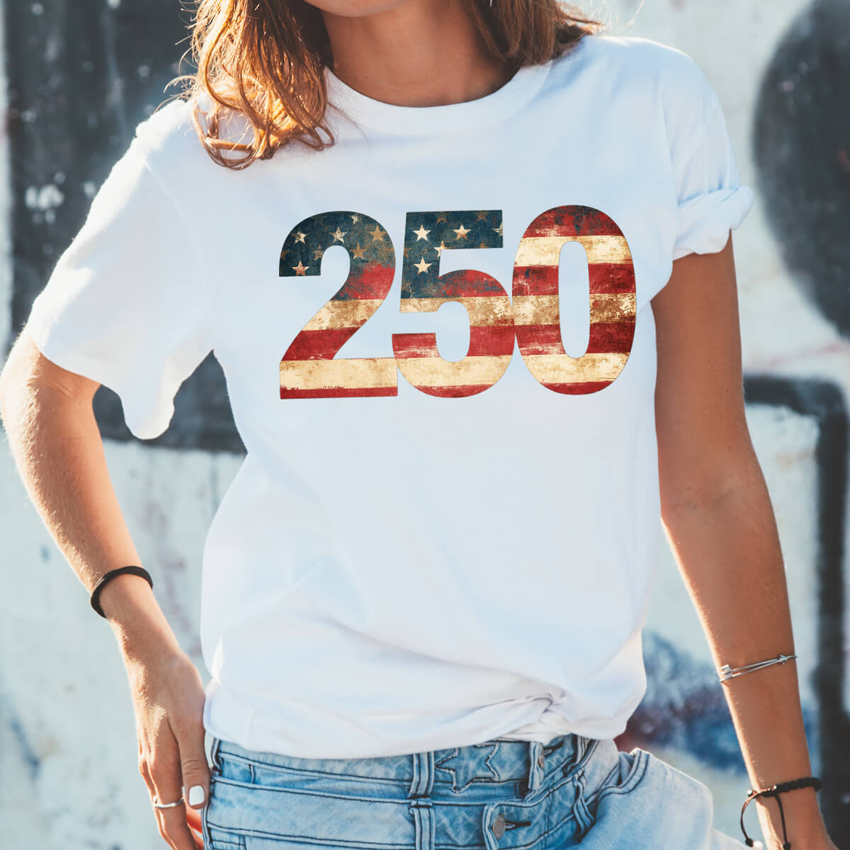 250 USA Flag - DTF Transfer Ready To Press
