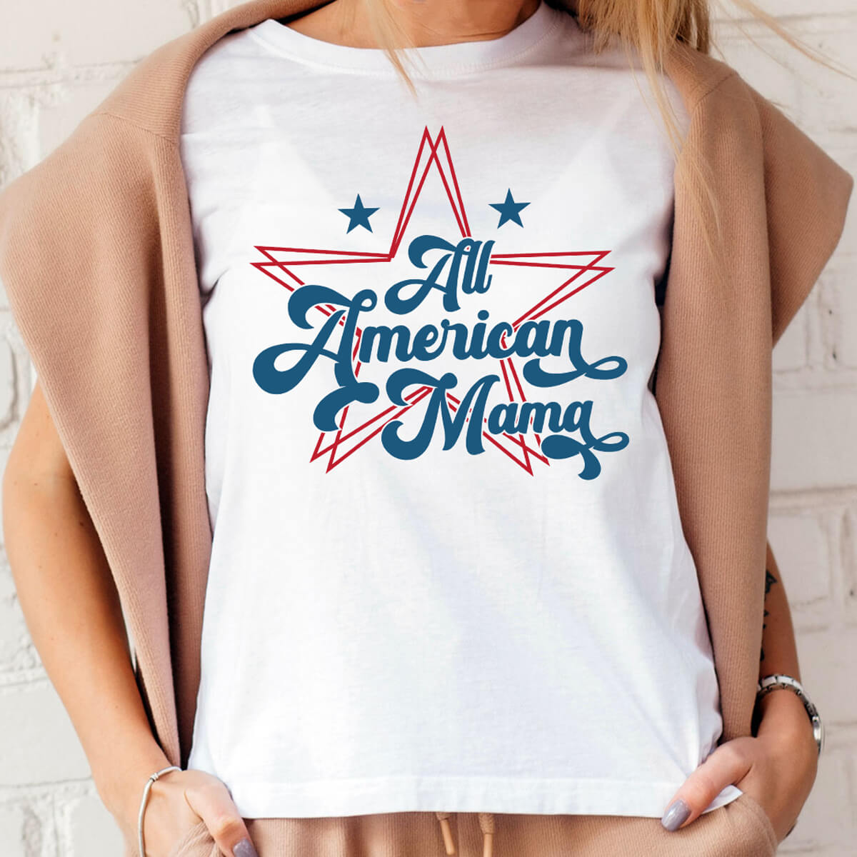 All American Mama - DTF Transfer Ready To Press
