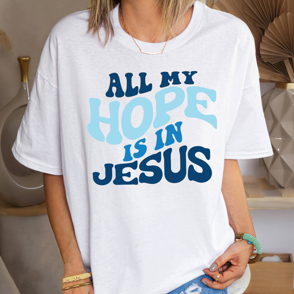 All My Hope Is In Jesus - DTF Transfer Ready To Press