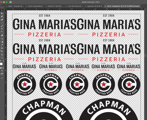 We create a Gang Sheet for you