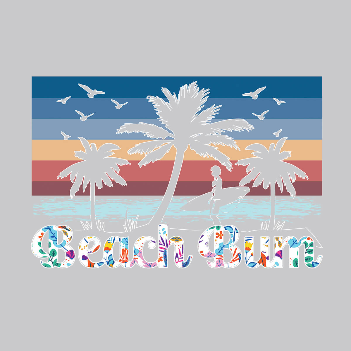 Beach Bum - DTF Transfer Ready To Press