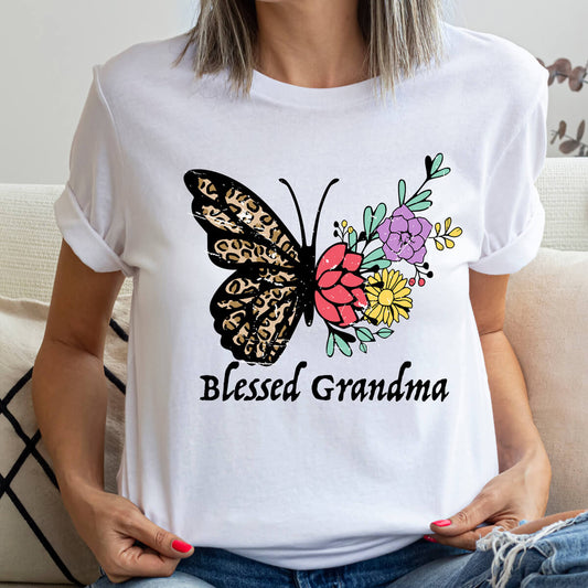 Blessed Grandma Butterfly - DTF Transfer Ready To Press