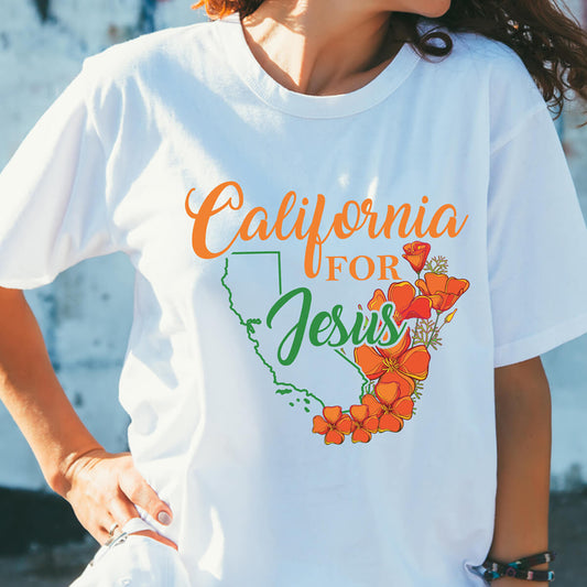 California For Jesus - DTF Transfer Ready To Press