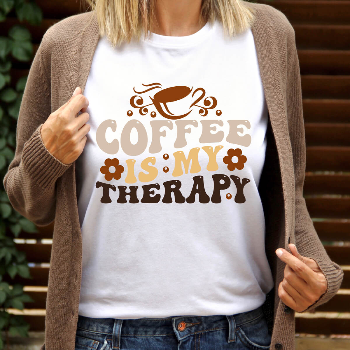 Coffee Is My Therapy - DTF Transfer Ready To Press