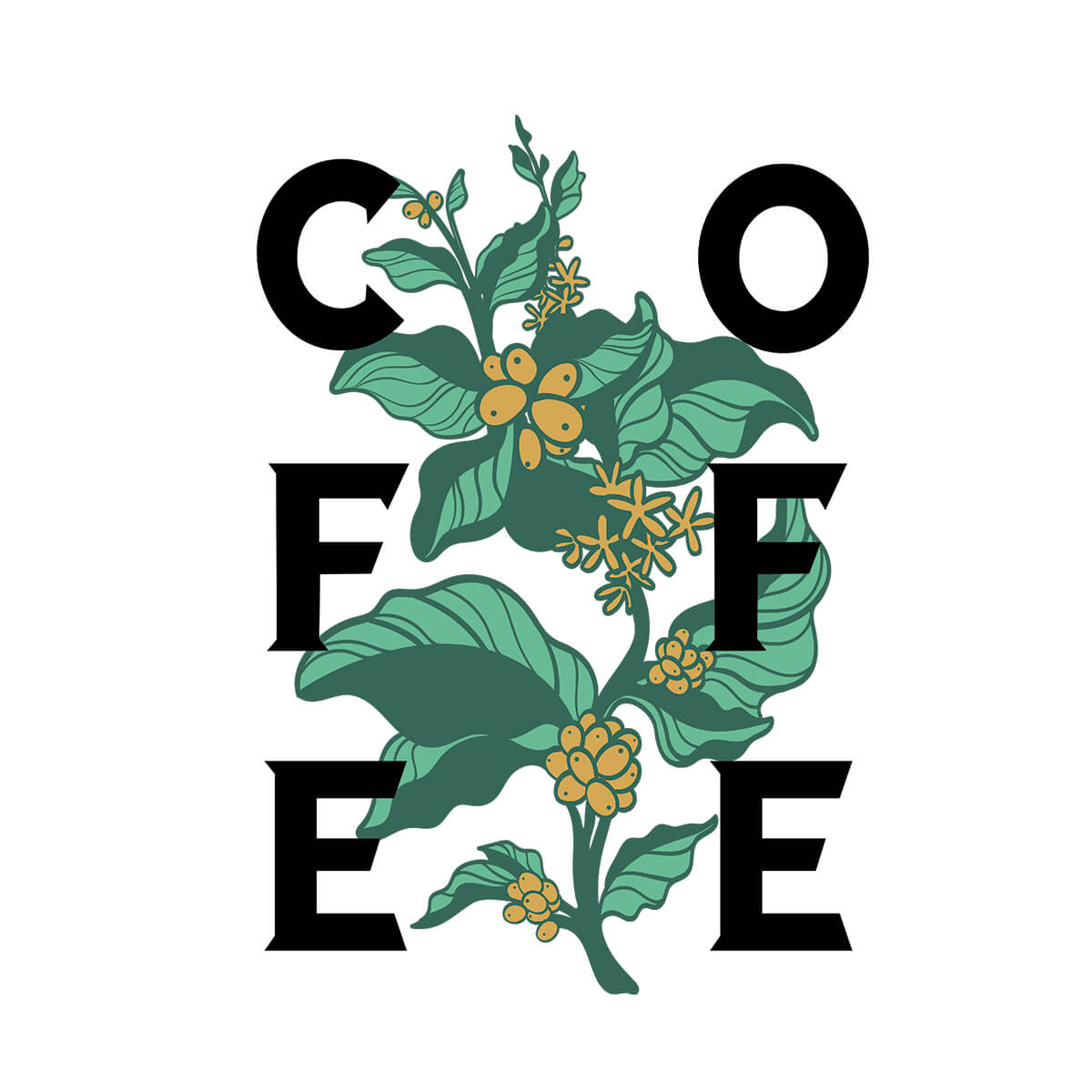 Coffee Plant - DTF Transfer Ready To Press