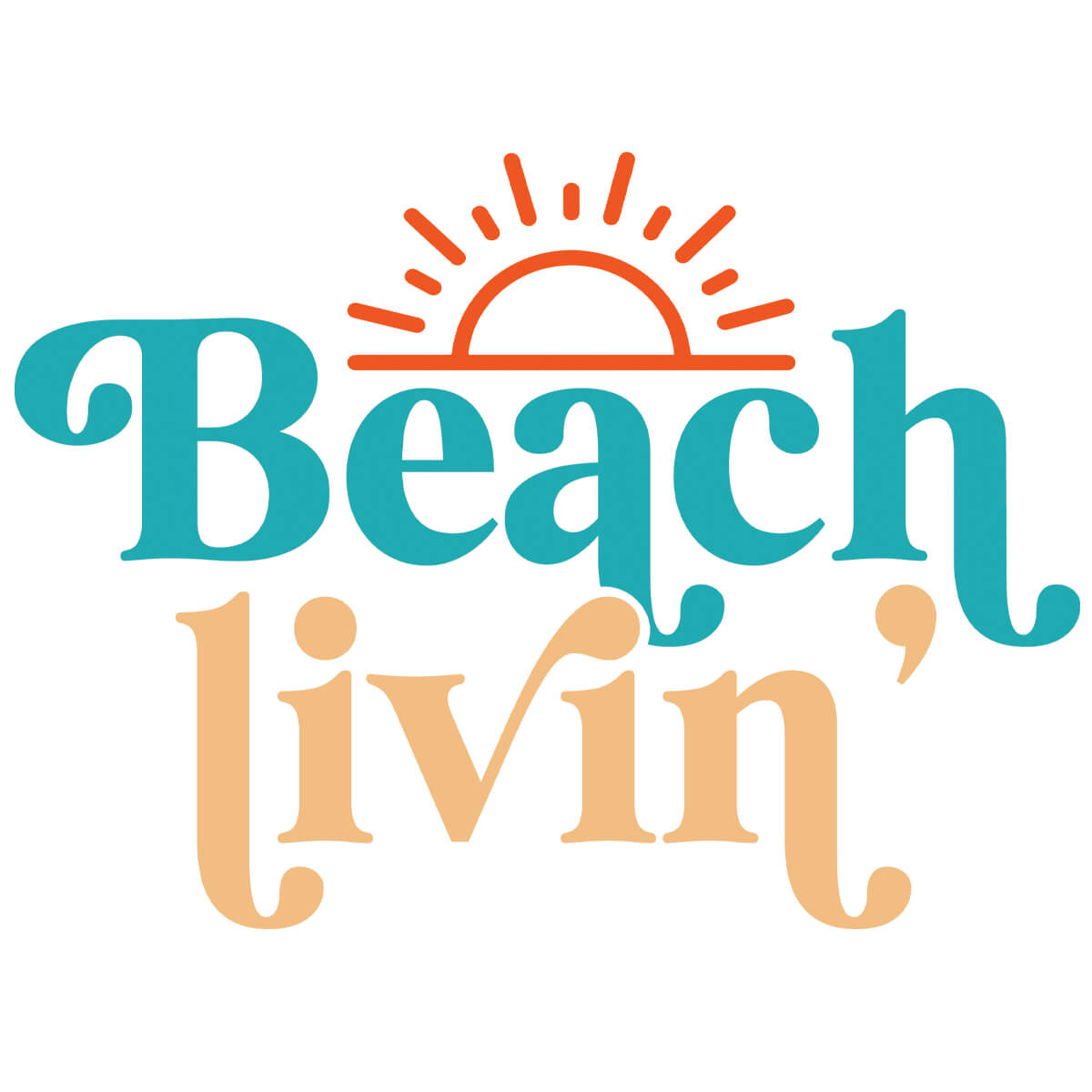 Beach Livin-DTF Transfer Ready To Press