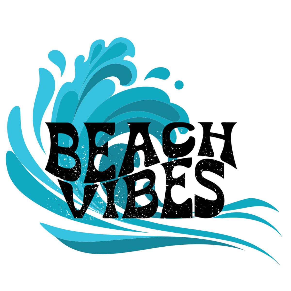 Beach Vibes-DTF Transfer Ready To Press