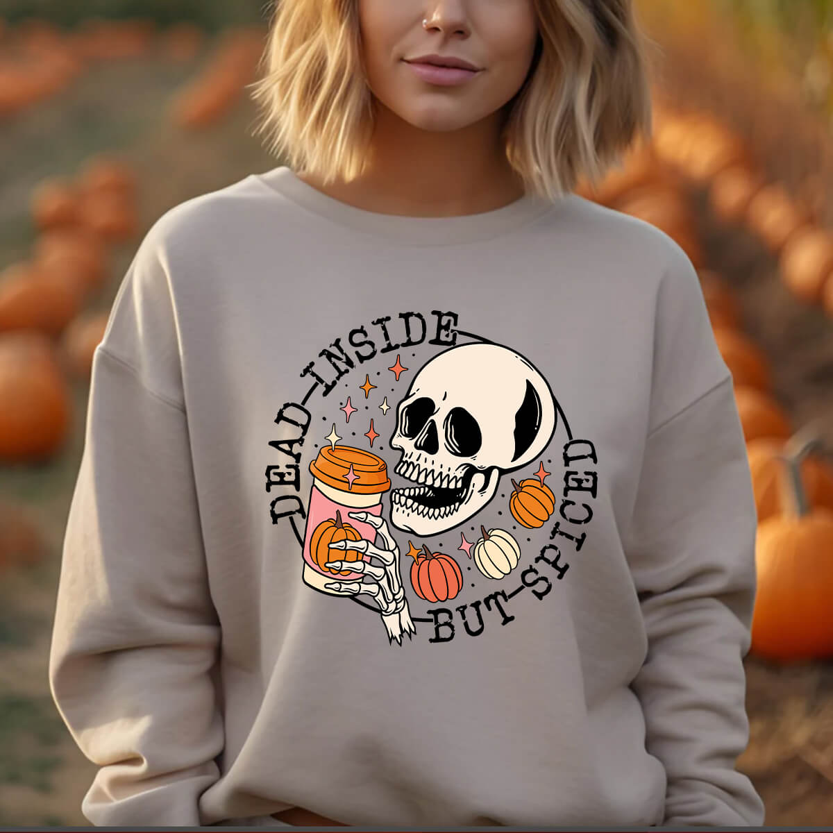 Dead Inside But Spiced-DTF Transfer Ready To Press