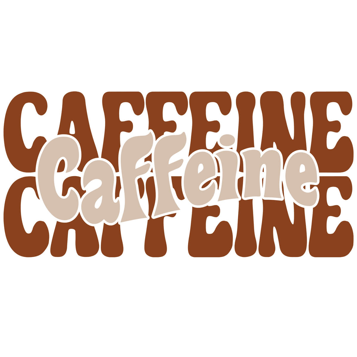 Caffeine Caffeine Caffeine-DTF Transfer Ready To Press