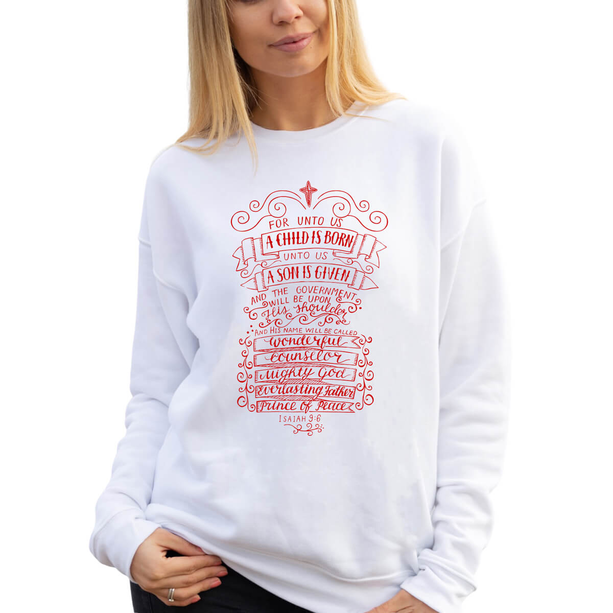 For Unto Us A Child Is Born  - DTF Transfer Ready To Press