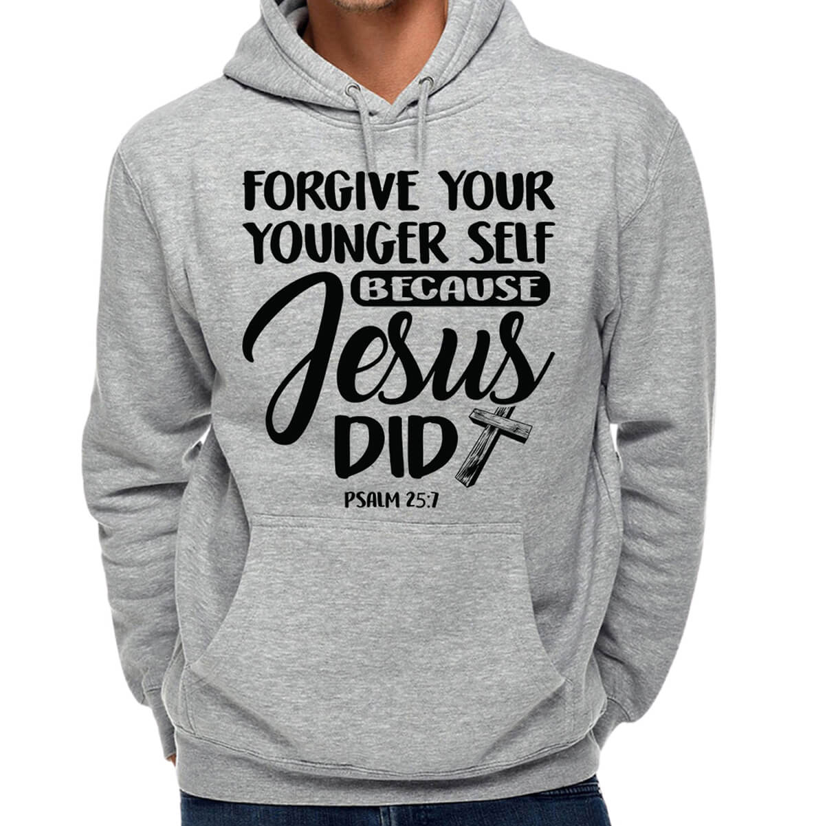 Forgive Your Younger Self Because Jesus Did - DTF Transfer Ready To Press