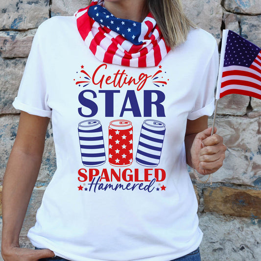 Getting Star Spangled Hammered - DTF Transfer Ready To Press