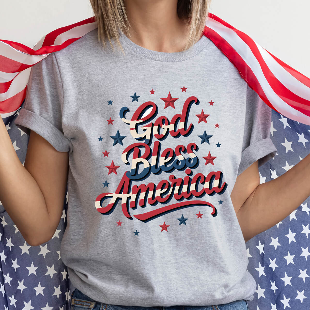 God Bless America - DTF Transfer Ready To Press
