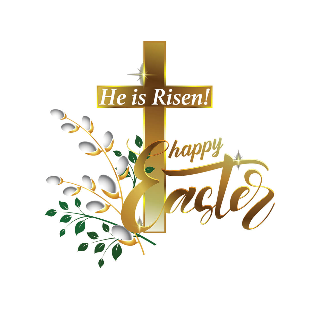 Happy Easter He Is Risen - DTF Transfer Ready To Press