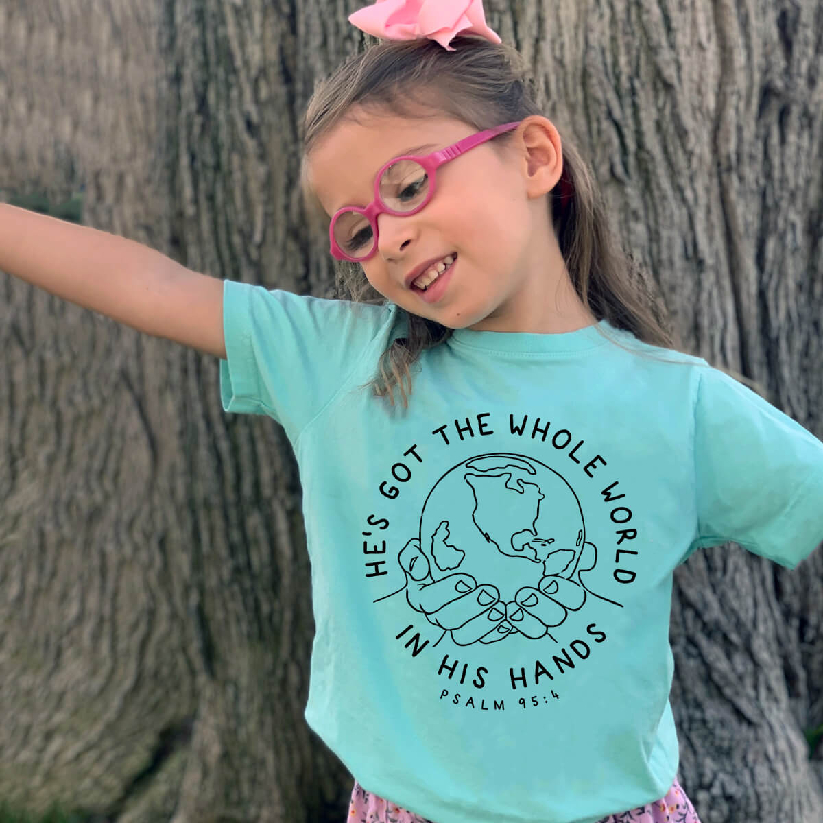 He's Got The Whole World In His Hands - DTF Transfer Ready To Press -Kids Size