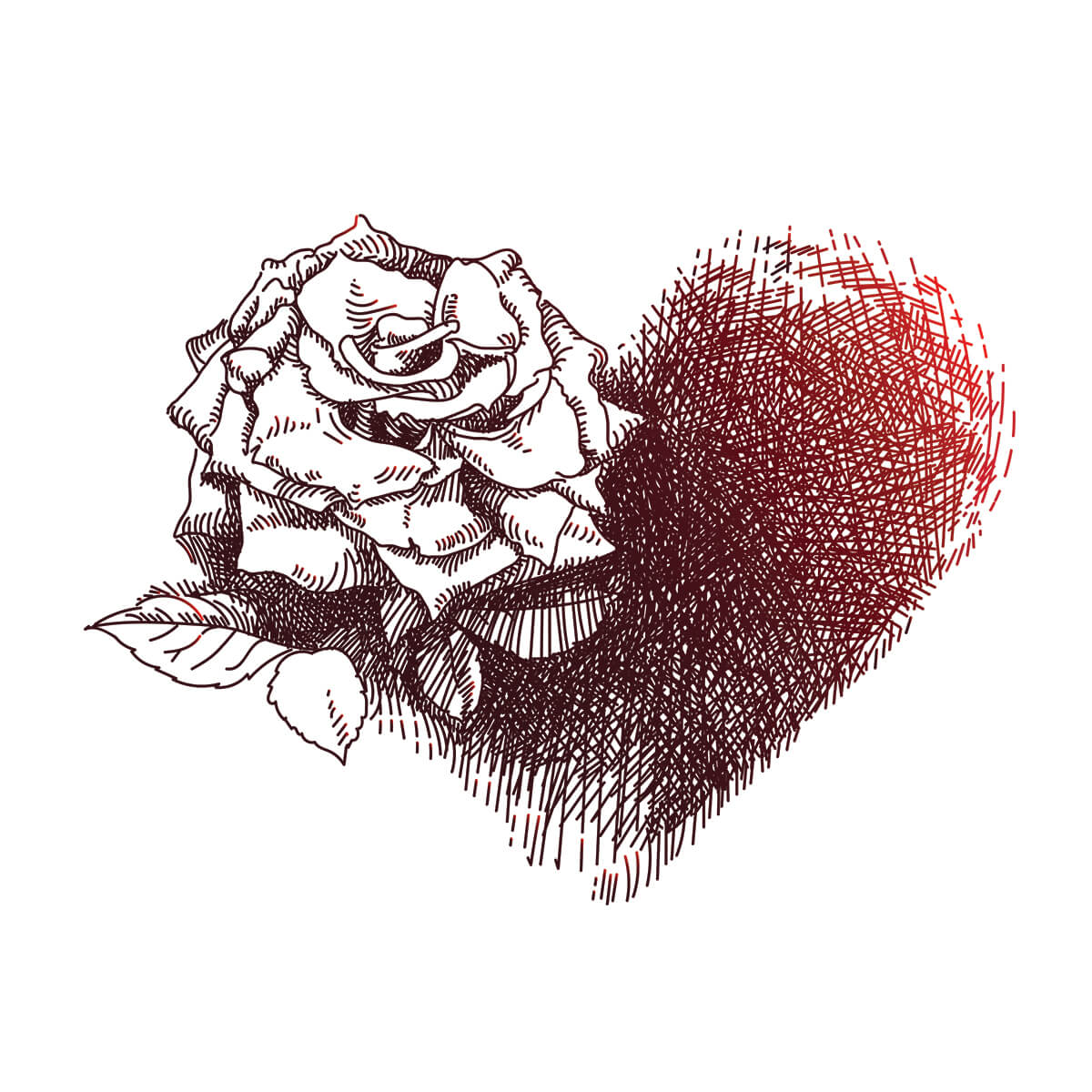 The Rose Is The Flower Of Love - DTF Transfer Ready To Press