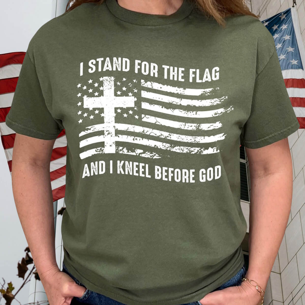 I Stand For The Flag And I Kneel Before God Flag-DTF Transfer Ready To Press