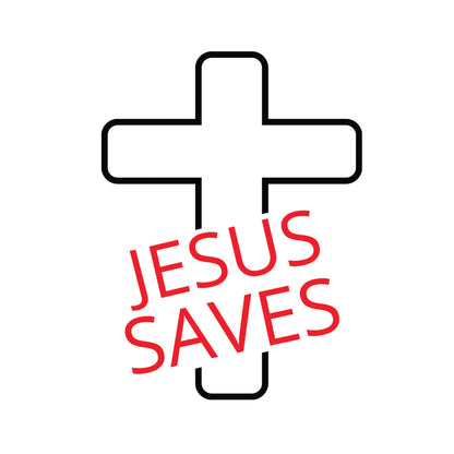 Jesus Saves Cross - DTF Transfer Ready To Press