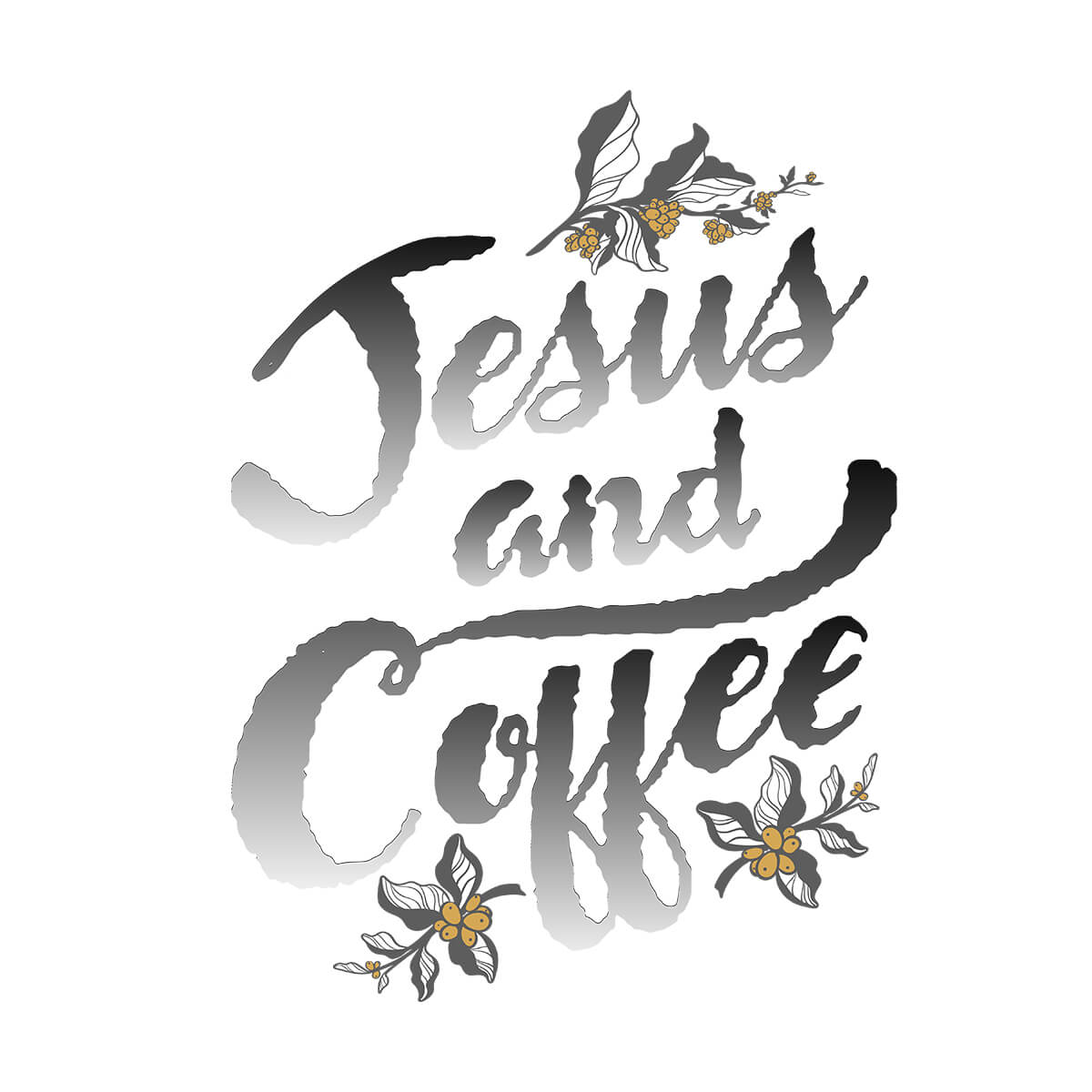 Jesus And Coffee - DTF Transfer Ready To Press