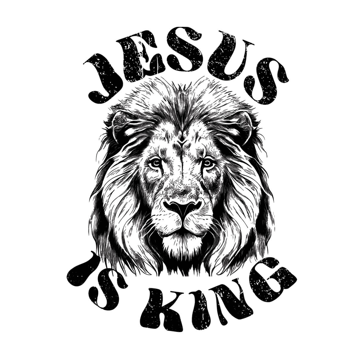 Jesus Is King - DTF Transfer Ready To Press