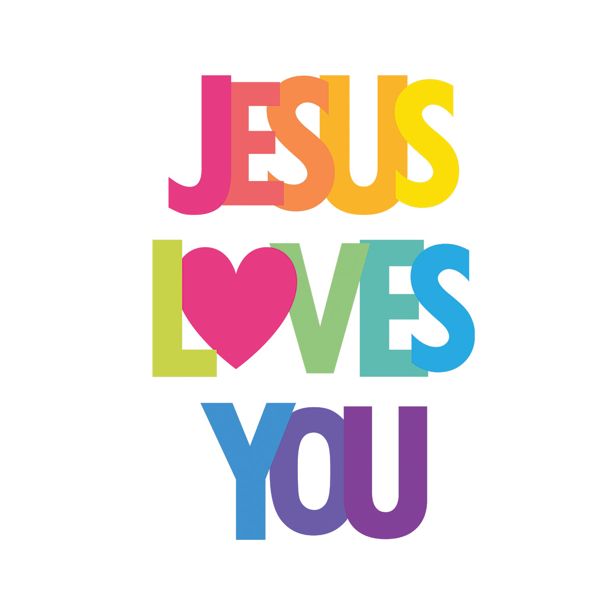 Jesus Loves You - Child Size - DTF Transfer Ready To Press