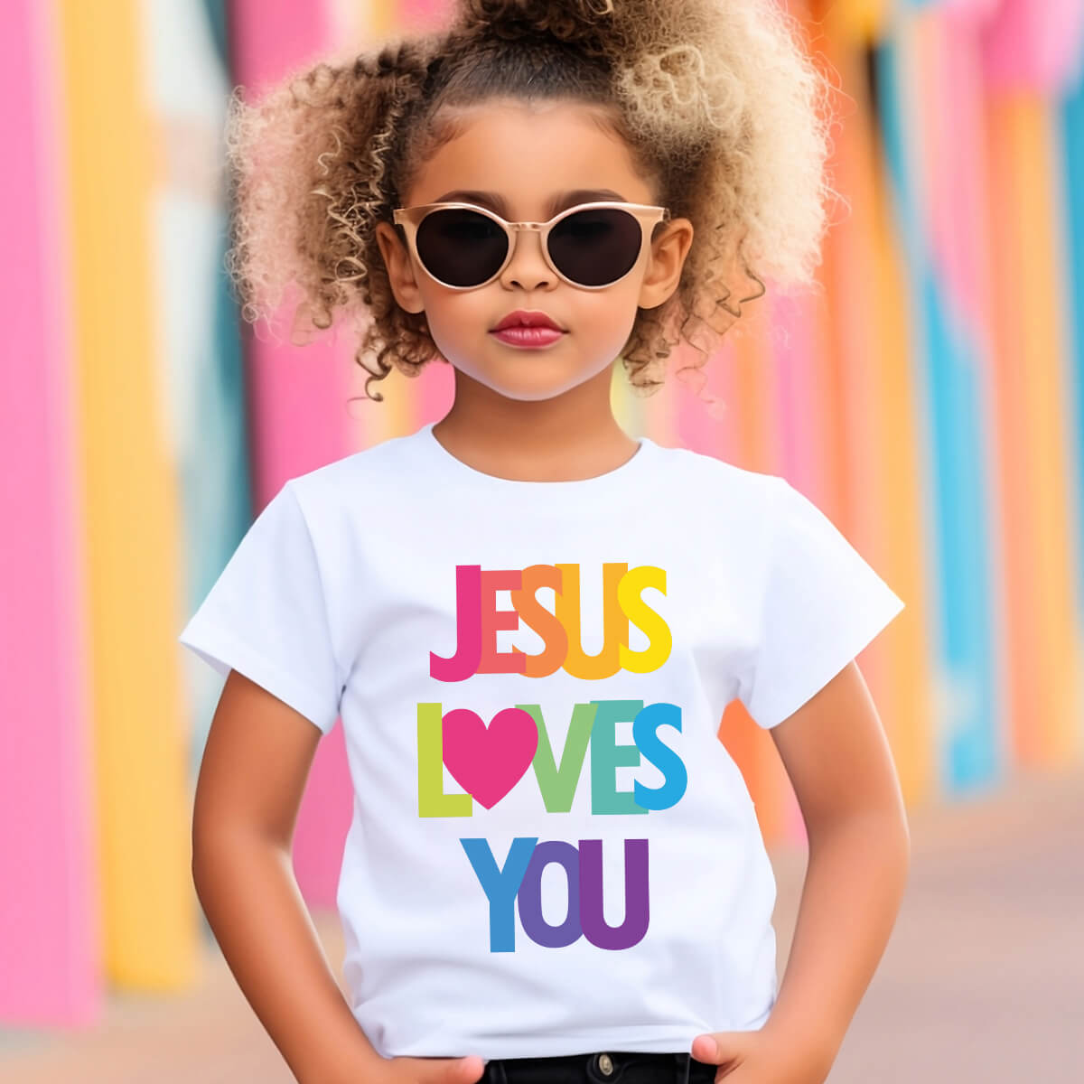 Jesus Loves You - Child Size - DTF Transfer Ready To Press
