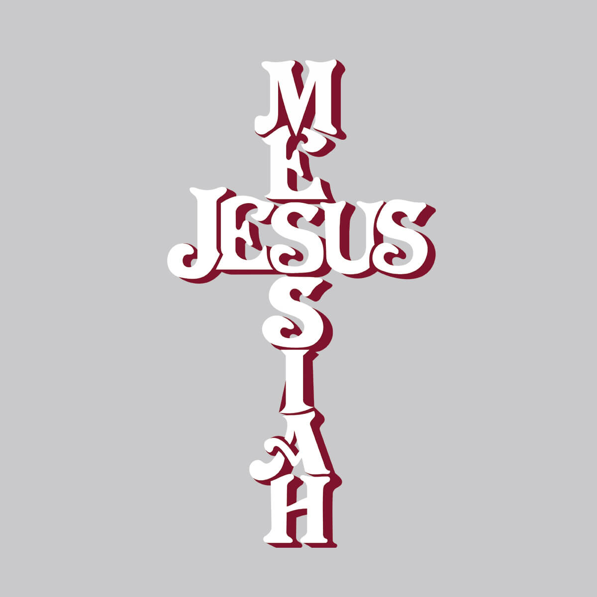 Jesus Messiah Cross - DTF Transfer Ready To Press