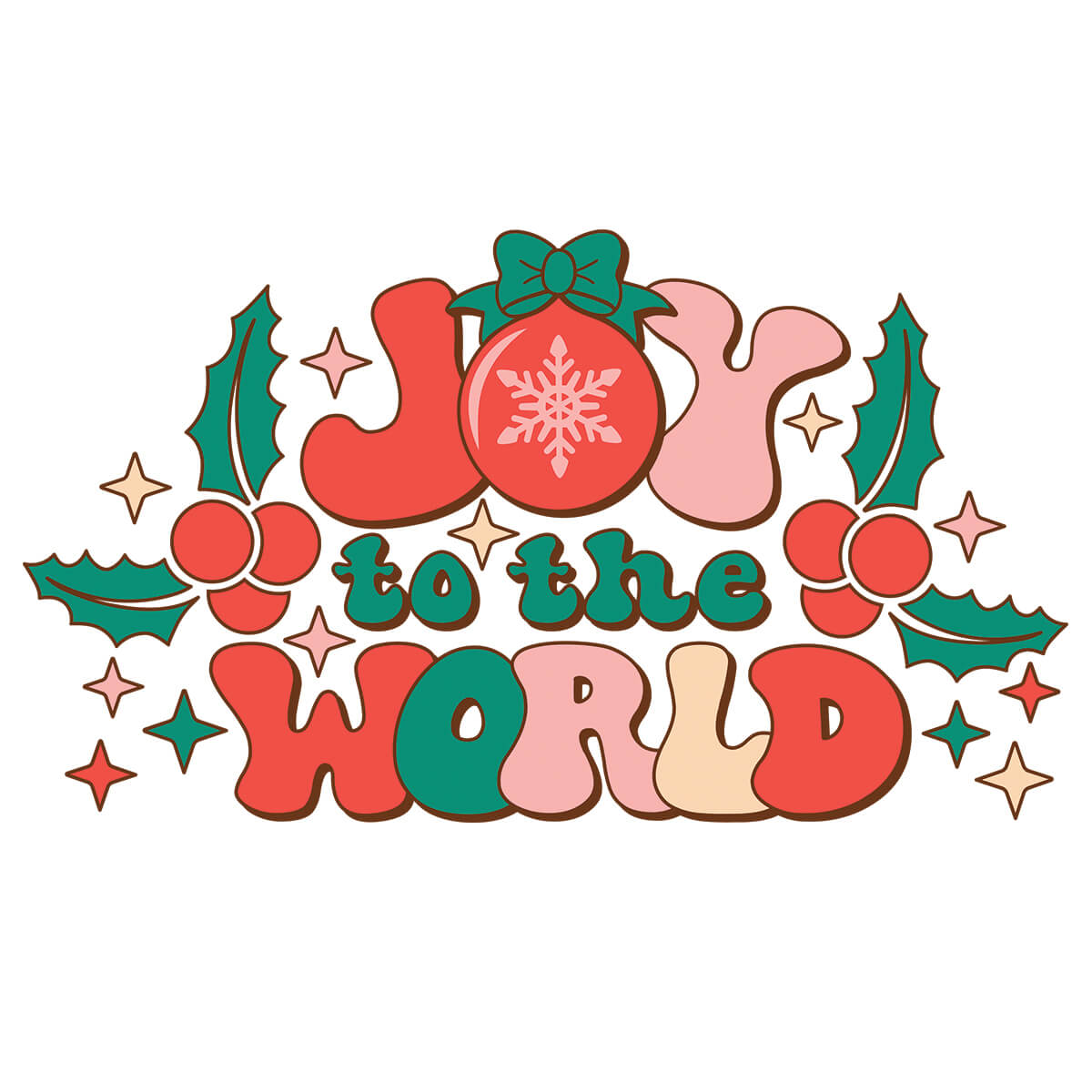 Joy To The World - DTF Transfer Ready To Press