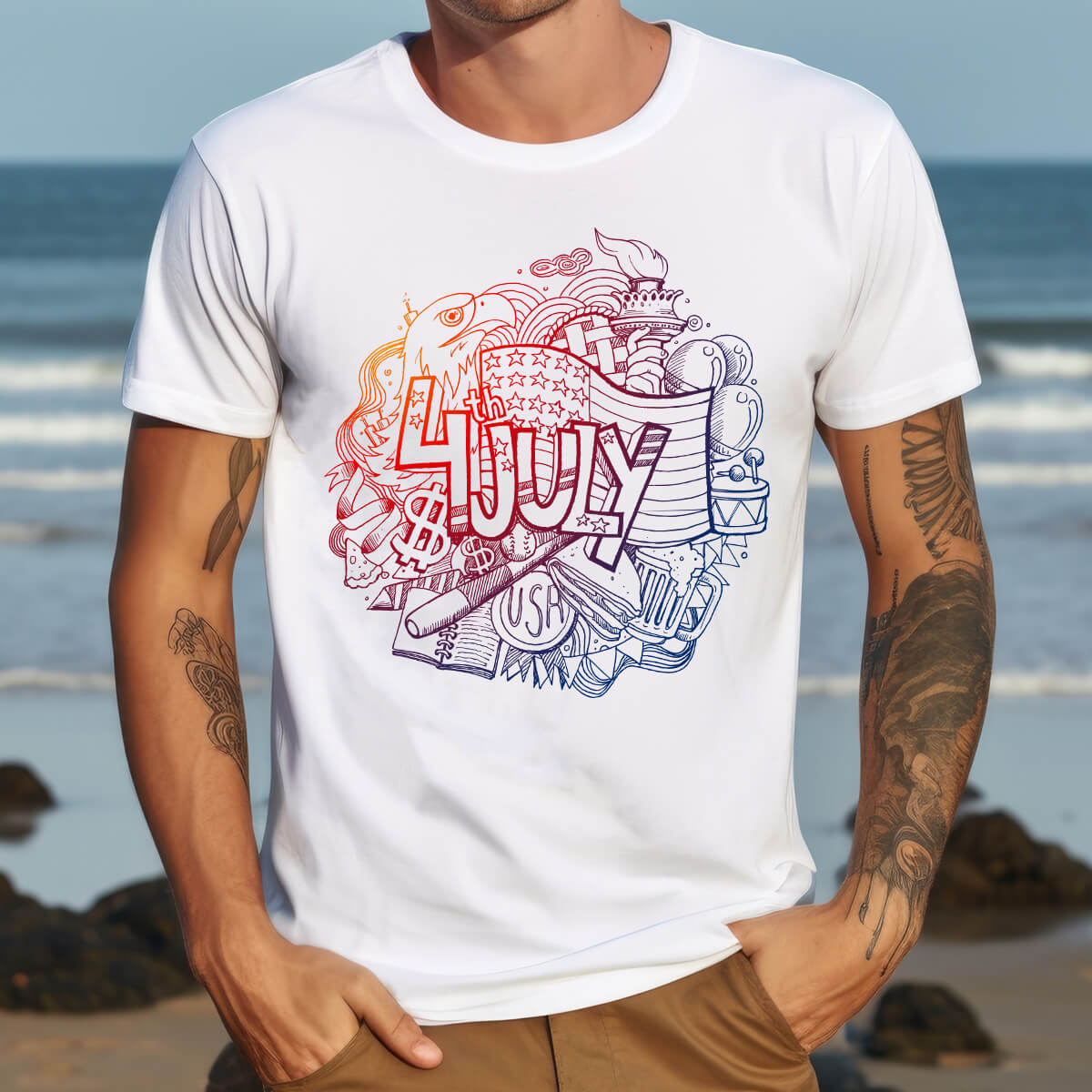 July 4th - DTF Transfer Ready To Press