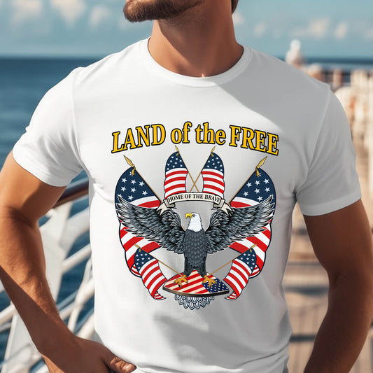 Land Of The Free Home Of The Brave - DTF Transfer Ready To Press