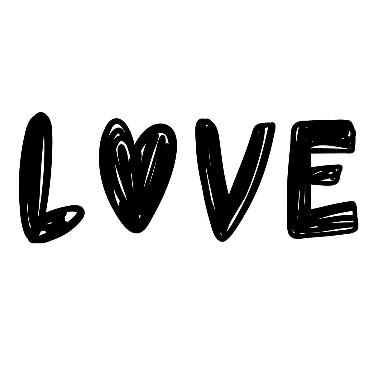 Love - DTF Transfer Ready To Press