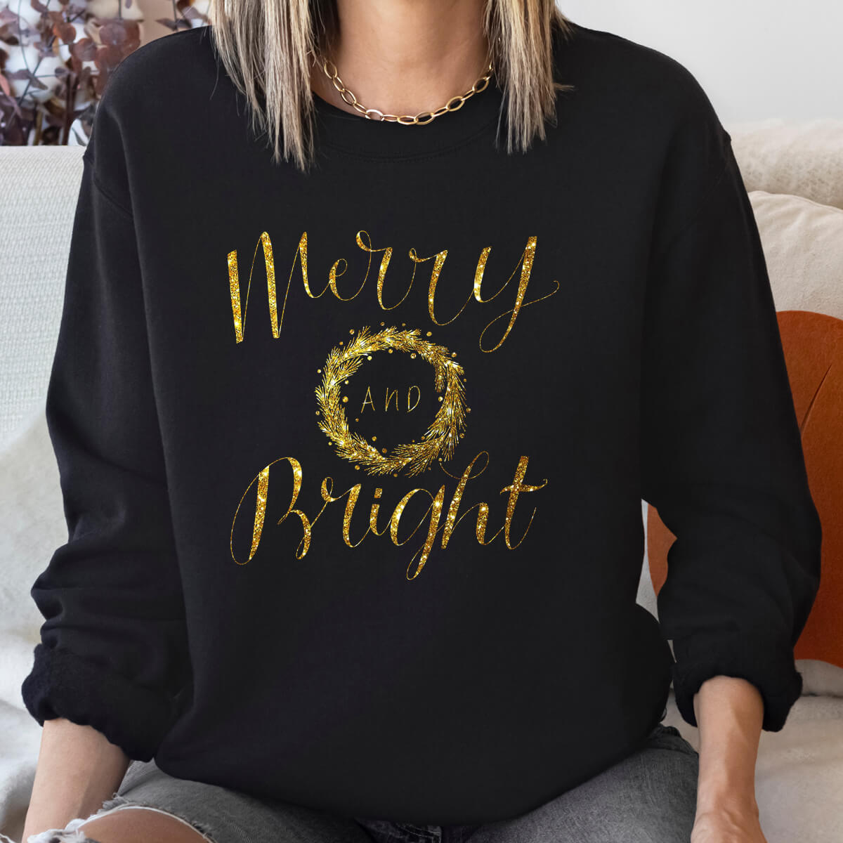 Merry And Bright - DTF Transfer Ready To Press