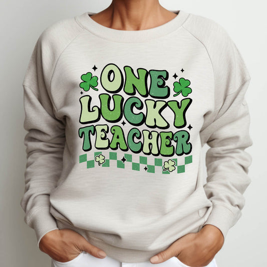 One Lucky Teacher - DTF Transfer Ready To Press