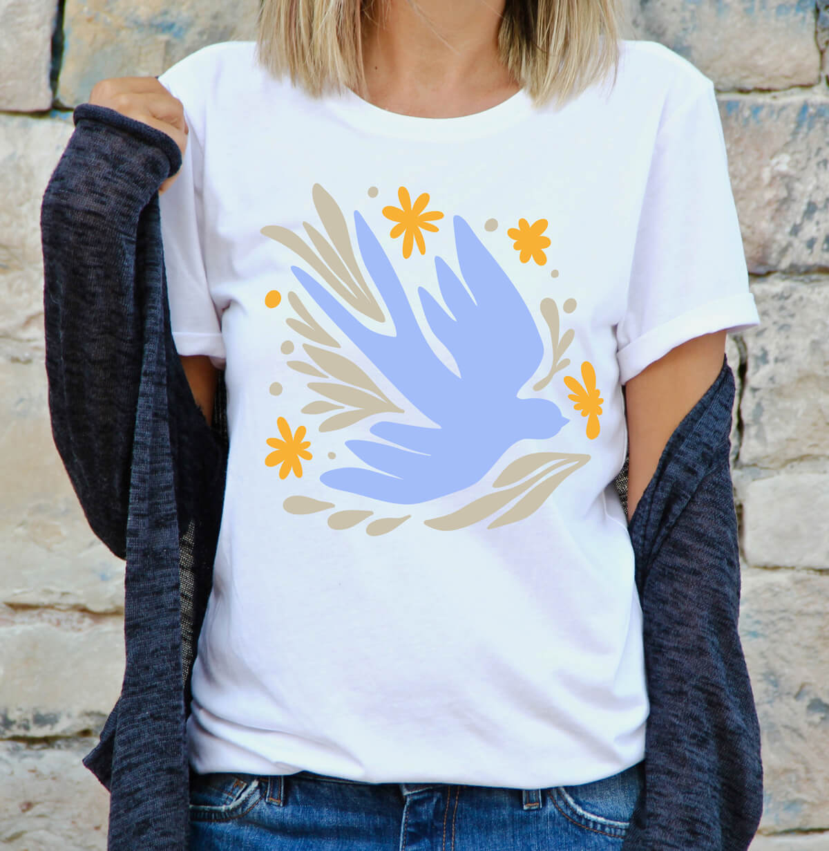 Dove For Freedom Peace And Love - DTF Transfer Ready To Press