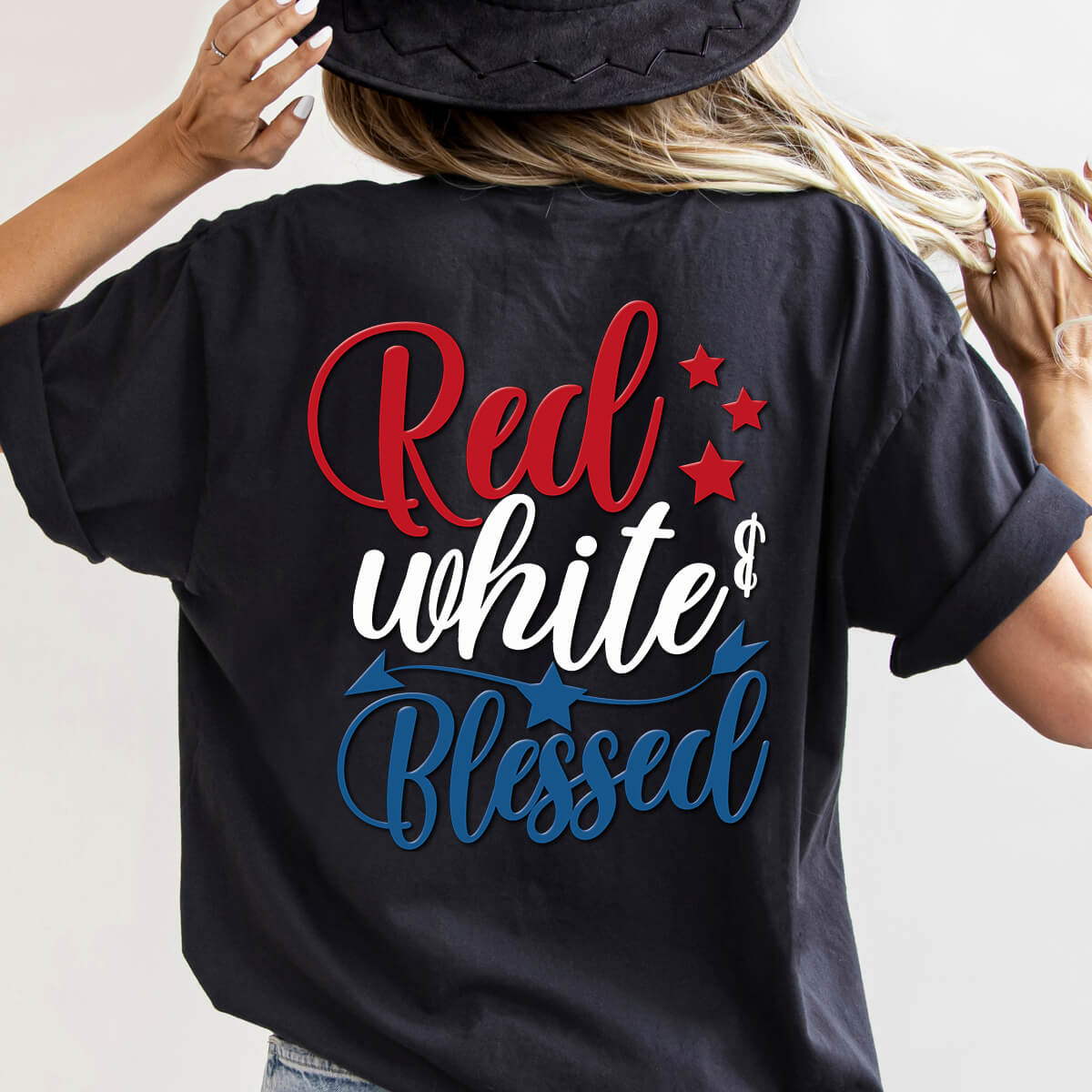 Red White And Blessed - DTF Transfer Ready To Press