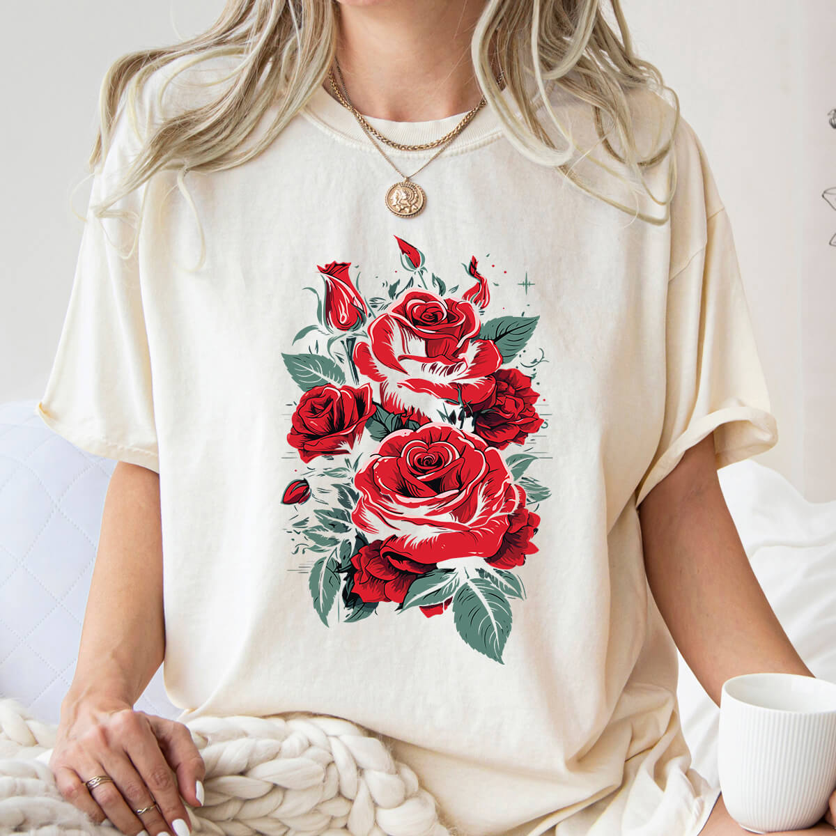 Roses Are Red - DTF Transfer Ready To Press