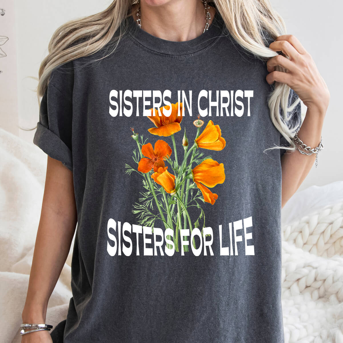 Sisters In Christ Sisters For Life - DTF Transfer Ready To Press